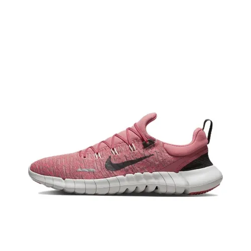 Nike Free Rn 5,0 Амортизаторы Slip-resistant Abrasion-resistant Низкий топ Тренировочные Беговые кроссовки Мужские Розовые
