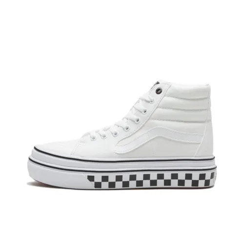 Vans SK8 Super Comfycush High Top Скейтборд Кроссовки Унисекс Белый Черный Шахматный Узор