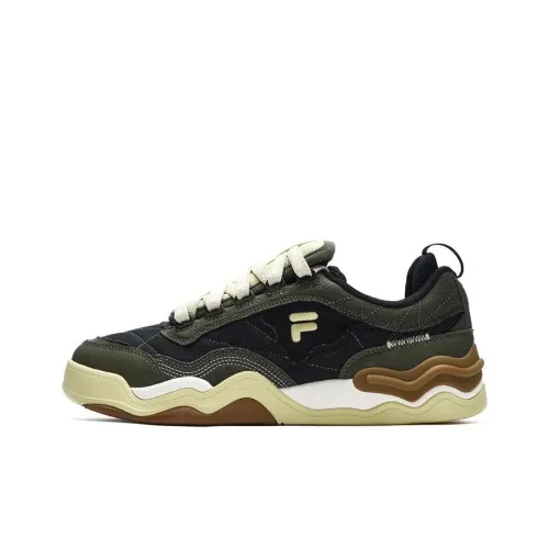 FILA FUSION KICK Wave Bottom Sneakers FILA Модный Бренд Низкие Кроссовки для Скейтбординга Темный Яшма