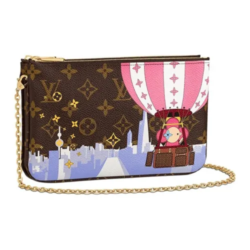 LOUIS VUITTON Холст Сумка через плечо Женская Коричневая