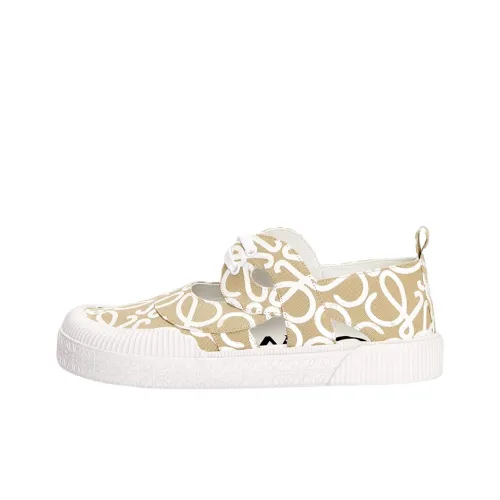 LOEWE Terra Vulca Low Топ Стильные Скейтбординги Женские Экрю