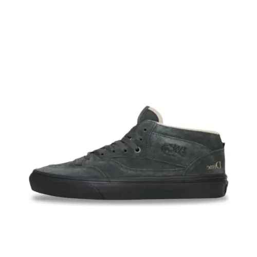 Vans Skate Half CAB Dime Амортизация Износостойкий MID Топ Скейтборд Кроссовки Унисекс Зеленый
