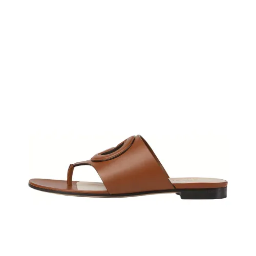 GUCCI Interlocking Шлепанцы Коричневый Женские