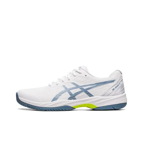Asics Gel Game 9 Дышащие Низкие Кроссовки для Тенниса Белые Синие