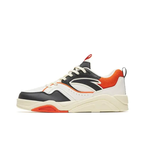 ANTA Flame 3,0 Легкий Амортизаторы Низкий Топ Скейтборд Кроссовки Мужские Белый Оранжевый