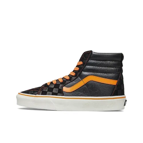 Miro Wujo x VANS SK8 High Топ Скейтборд Кроссовки Unisex Черный Оранжевый