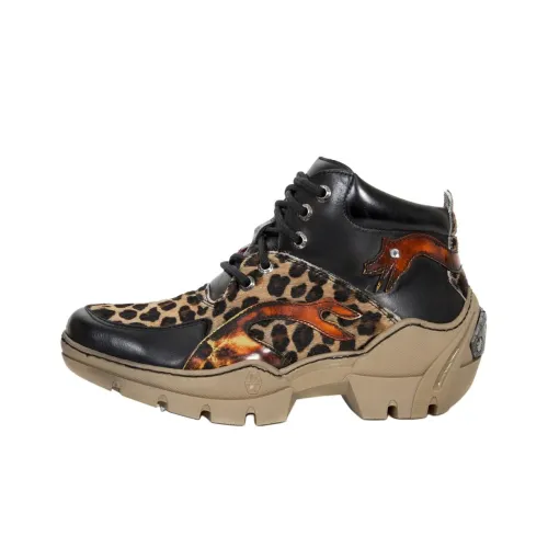 NEW ROCK Casual MID Топ Black Brown Unisex