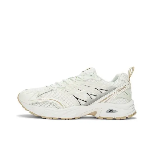 Mizuno LG 2000 Устойчивый к истиранию Низкий Топ Беговые кроссовки Унисекс Экрю Серебряный