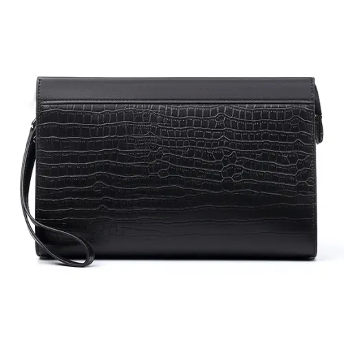 DOSRFINI Сумка-клатч из натуральной коровьей кожи ручная работа мужская черная