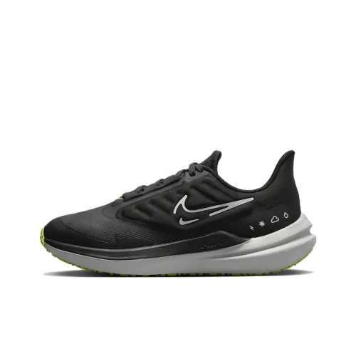 Nike Air Winflo 9 Low Топ Повседневный Тренировочные Беговые Кроссовки Женские Черный Белый Зеленый