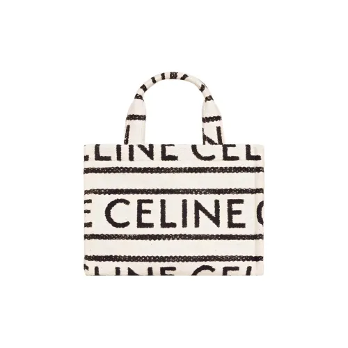 CELINE Cabas Ткань с коровьей кожей сумка-тоут сумка для покупок сумка через плечо маленькая сумка женская