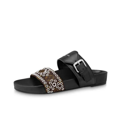 LOUIS VUITTON Bom Dia Слипоны Женские Черный