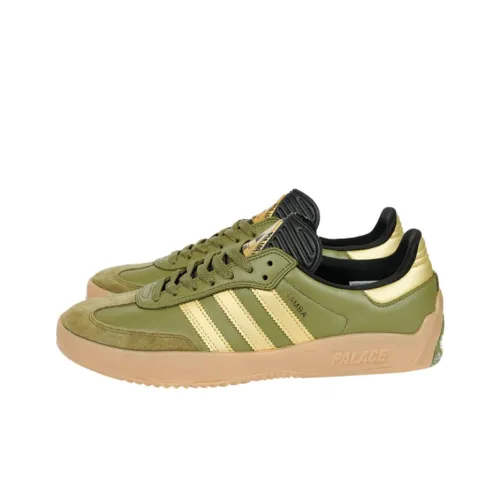 PALACE x Adidas Originals Samba Puig Износостойкий и Легкий Низкий Топ Скейтборд Кроссовки Унисекс Зеленый
