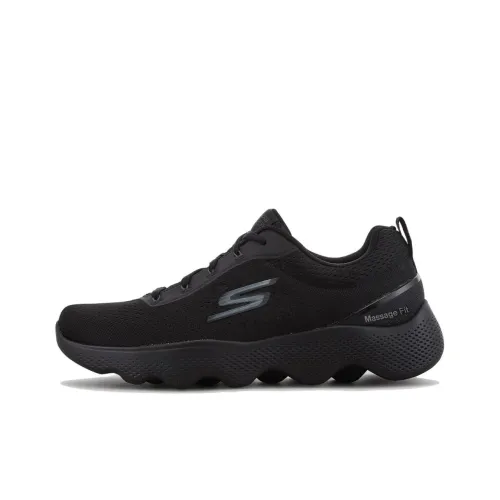 Skechers Go Walk Massage Fit Низкий топ Повседневная обувь Мужская Черный Корейский стиль