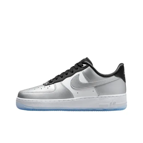 Nike Air Force 1 'Металлическое серебро' Низкие кеды для скейтбординга Женские Серебряный Черный