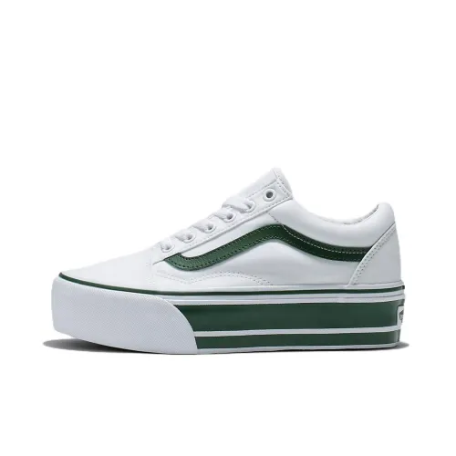 Vans Old Skool Collection Stackform Low Скейтборд Кроссовки Унисекс Белый Зеленый