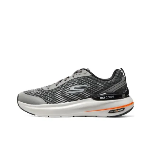 Skechers Max Cushioning Hyper Burst Low Топ Беговые кроссовки Мужской Серый