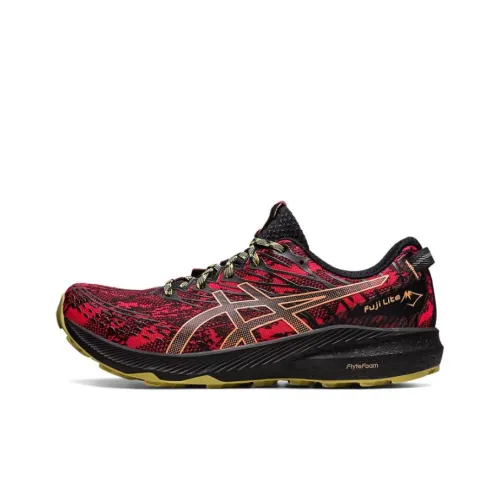 Asics Fuji Lite 3 Low Топ Беговые кроссовки Красный черный