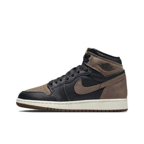 Jordan Air Jordan 1 Винтажные баскетбольные кроссовки High Top Черный Коричневый Женские