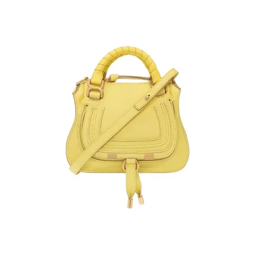 Chloe Marcie Телячья кожа Сумка через плечо Сумка Мини Женская Желтая