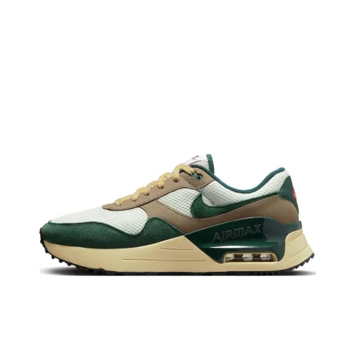 Nike Air Max SYSTM Low Топ Спортивная Повседневная Обувь Унисекс Бежевый Зеленый