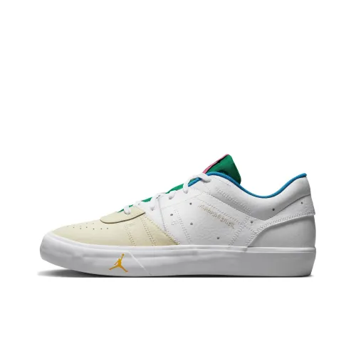 Jordan Air Jordan Series ES Slip-on Устойчивый к истиранию Низкий Топ Скейтбординг Белый Желтый Зеленый