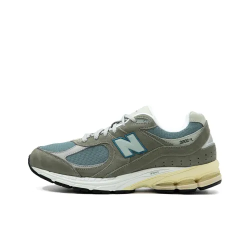 New Balance NB 2002R Устойчивый к истиранию Низкий Топ Повседневная Беговая Обувь Унисекс Серый Зеленый