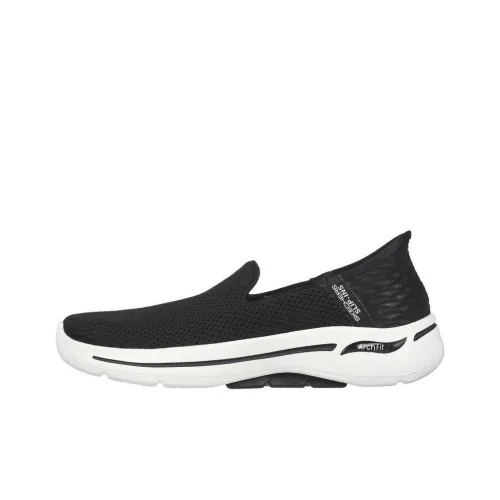 Skechers Go Walk Arch Fit Hands Бесплатно Slip ins Устойчивый к истиранию Дышащий Низкий Топ Casual Женский Черный