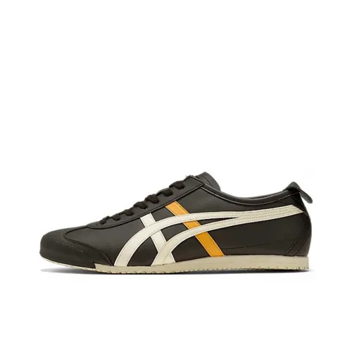 Onitsuka Tiger MEXICO 66 Износостойкий и Легкий Низкий Топ Повседневная Беговая Обувь Унисекс Черный Белый