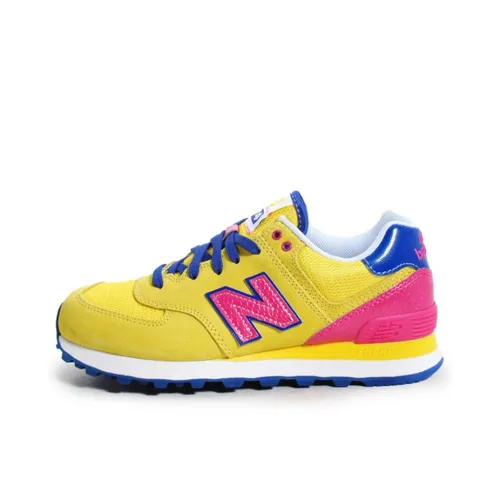 New Balance NB 574 Устойчивые к истиранию низкие беговые кроссовки Женские Желтые