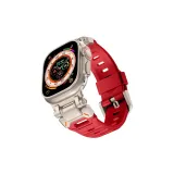 Нержавеющая сталь Интерфейс (Титан) + Ремень из фторкаучука (Красный)