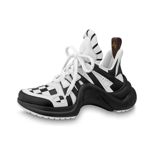 LOUIS VUITTON Archlight Низкие Кроссовки Спортивные Женские Черные с Зебровым Принтом