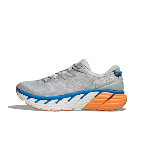 HOKA ONE ONE Gaviota 4 Амортизирующие подошва Противоскользящие Устойчивые к истиранию Низкий топ Беговые кроссовки Мужские Серый