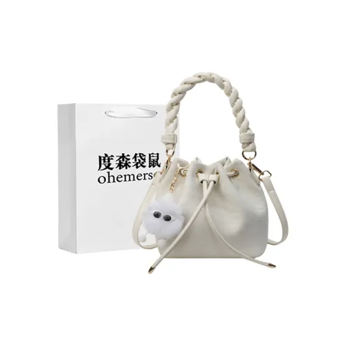 Dusen Kangaroo ПУ (полиуретан) Сумка Стандартная Женская Экрю Серебристый Черный Розовый