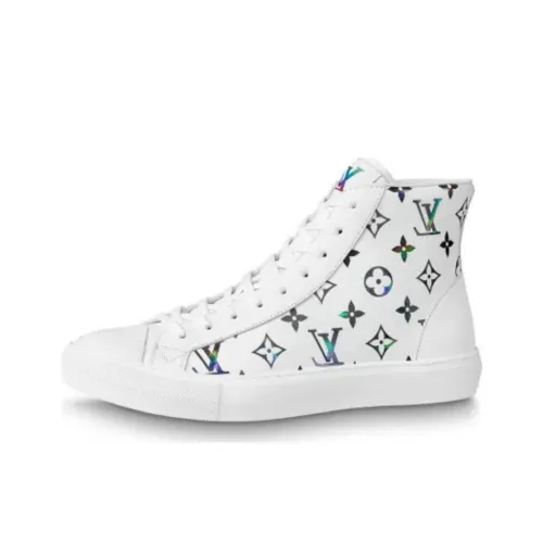 LOUIS VUITTON Tattoo High Топ Стильные Скейтбординги Мужской Белый