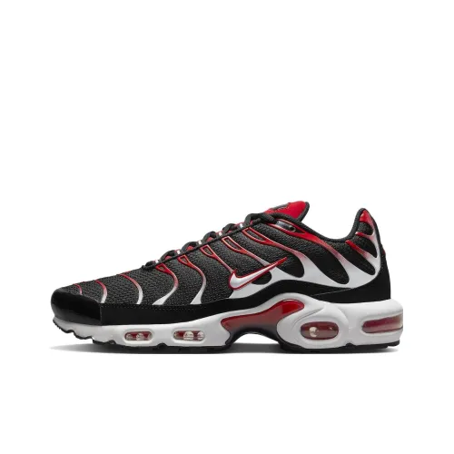 Nike Air Max Plus 'Черный Университетский Красный' Низкий Топ Повседневная Обувь Мужская Черный Красный