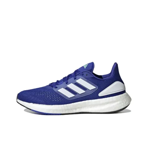 Adidas Pure Boost Амортизаторы Shock Slip-resistant Abrasion-resistant Lightweight Low-top Беговые кроссовки Unisex Синий Белый