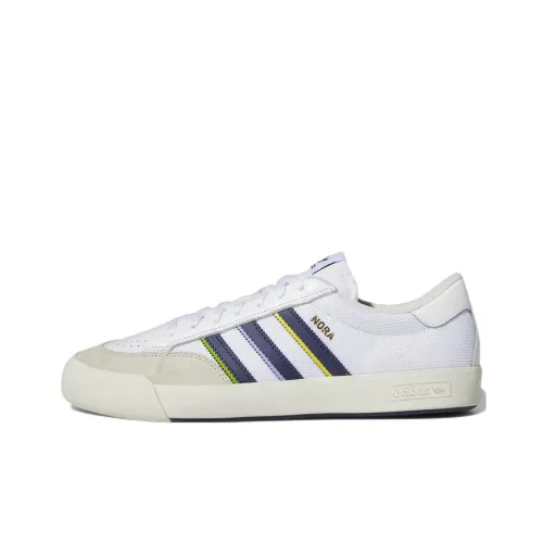 Adidas Originals Nora Slip-on Устойчивый к истиранию Низкий Топ Повседневная Скейтборд Обувь Унисекс Белый Серый