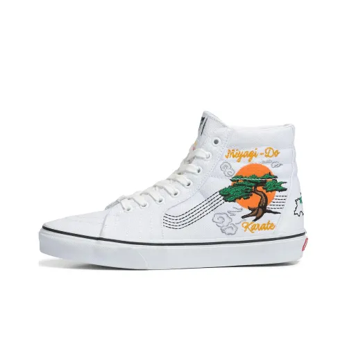 COBRA KAI x Vans SK8 High Топ Скейтборд Кроссовки Унисекс Белый Желтый Зеленый