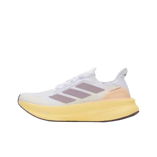 Adidas ULTRABOOST 5X Беговые кроссовки Низкий топ Белый Желтый Женские