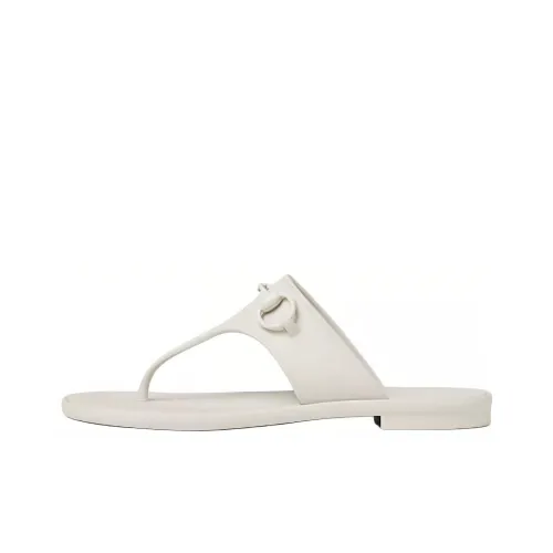 GUCCI Шлепанцы с пряжкой Horsebit Женские Белые