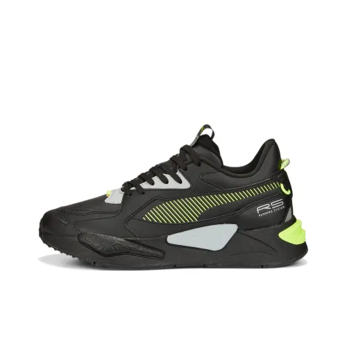 PUMA RS Z Lth Slip Resistant Abrasion Resistant Низкий Топ Беговые кроссовки Унисекс Черный Синий