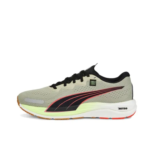 FIRST MILE X PUMA Velocity Nitro 2 Противоскользящие устойчивые к истиранию низкие беговые кроссовки с топом Серый Зеленый