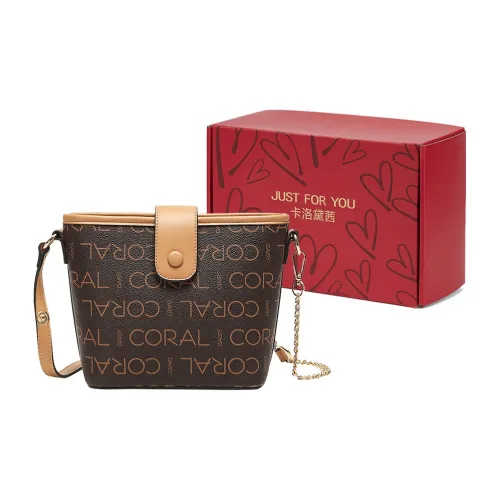 CORALDAISY Сумка через плечо из синтетической кожи женская цвет экрю кофейный