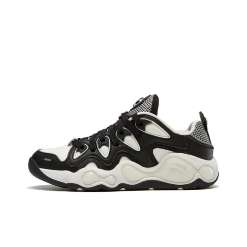 MitchellNess x FILA FUSION Вертикальный Низкий Топ Баскетбольные Кроссовки Женские Белый Серый