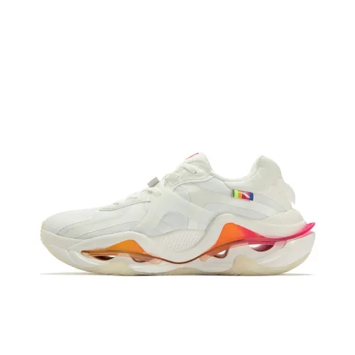 361° Wind Whirlpool Slip-Resistant Abrasion-Resistant Low Top Беговые кроссовки Мужские Белый Оранжевый