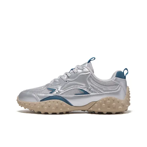 Feiyue Спортивный ретро стиль Обувь Нижняя юбка Устойчивая к истиранию Низкий топ Повседневный Женская серебряная