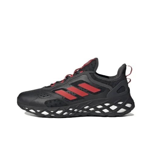 Adidas Web Boost Slip Resistant Abrasion Resistant Легкий Низкий Топ Беговые кроссовки Мужской Черный Красный