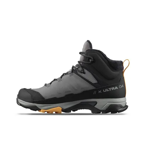 Salomon X Ultra 4 MID Зимний Ts CSWP Устойчивый к истиранию Дышащий Высокий Топ Беговые кроссовки Серый