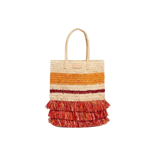 Vanessa Bruno Raffia Tote Bag Shopping Bag Large Women's Natural Multicolor